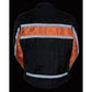 Men's Textile Racer Jacket w/ Reflective Stripes