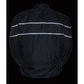 Men's Scooter Style Textile Jacket w/ Reflective Stripes TALL