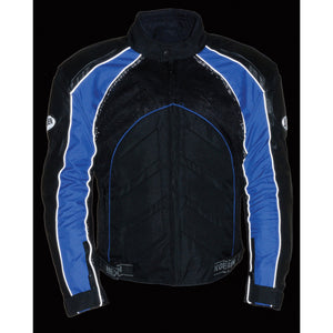 Men's Combo Leather/Textile/Mesh Racer Jacket