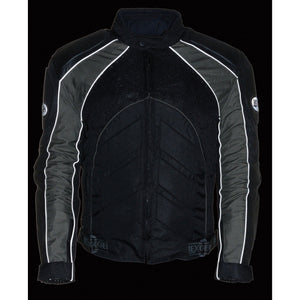 Men's Combo Leather/Textile/Mesh Racer Jacket