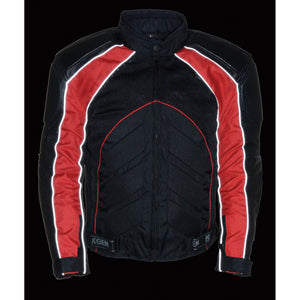 Men's Combo Leather/Textile/Mesh Racer Jacket