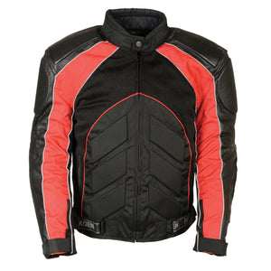 Men's Combo Leather/Textile/Mesh Racer Jacket