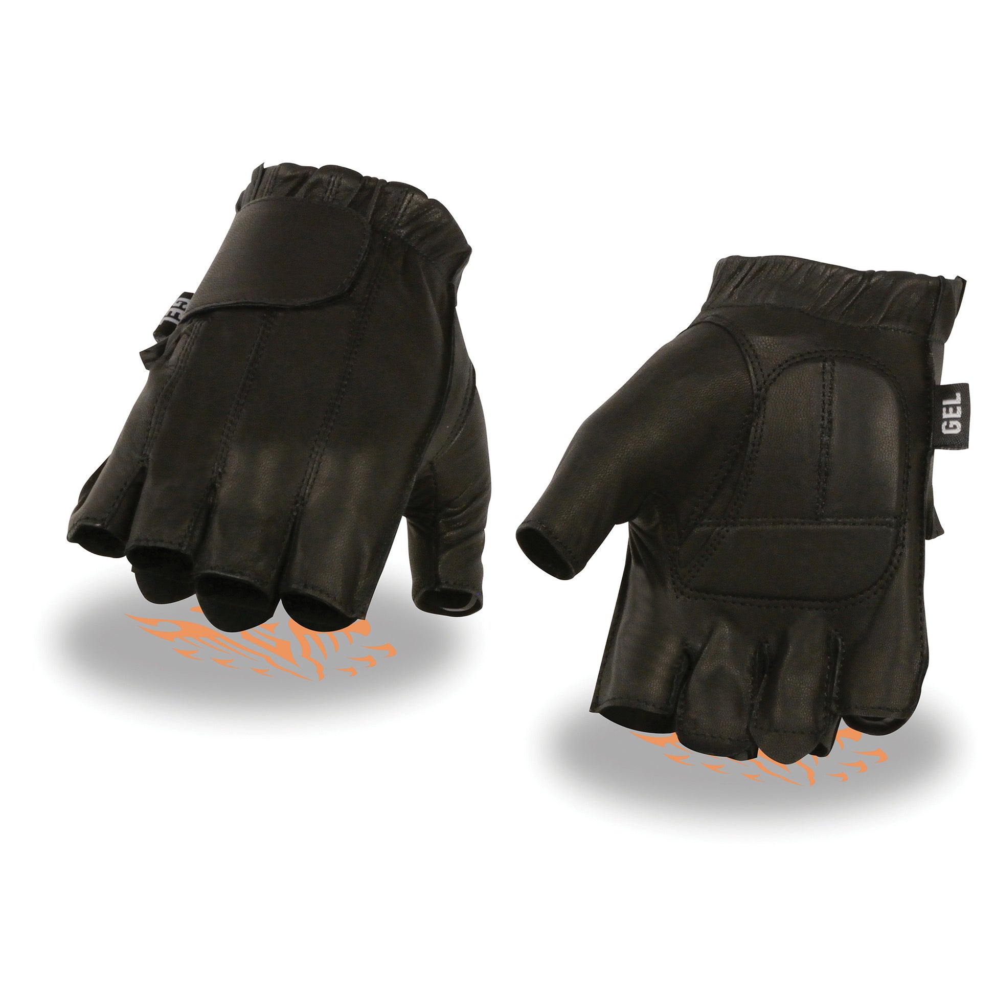 Men's Full Panel Fingerless Gloves w/ Gel Palm