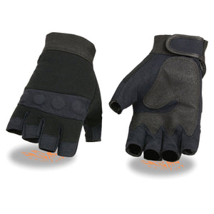 Men's Fingerless Mechanics Glove w/ Amara Bottom & Gel Palm