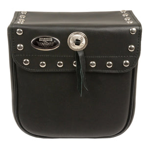 Small PVC Studded Sissy Bar Bag(9X9X4.5)