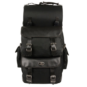 Large Textile Two Piece Sissy Bar Bag w/ Briefcase Pockets  (15X21X8)