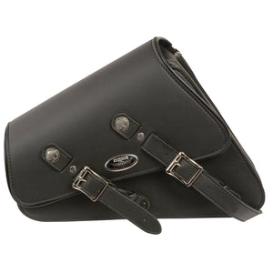 Left Side Heavily Slanted PVC Swing Arm Bag w/ Buffalo Snaps (11.5X5X12X3)