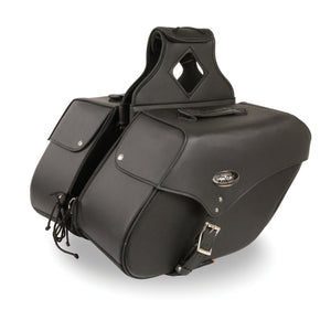 Large Zip-Off Single Strap PVC Throw Over Saddle Bag (16X11X6X22)