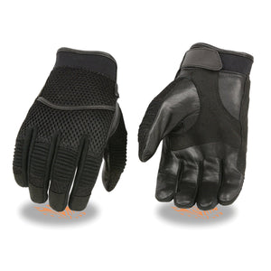 Men's Mesh Racing Gloves w/ Leather Palm