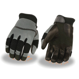 Men's Mesh Racing Gloves w/ Leather Palm