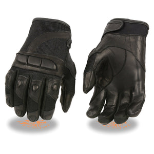 Ladies  Leather/Mesh Combo Racing Gloves w/ Padding