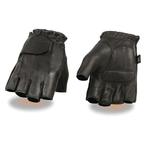 Men's Deerskin Full Panel Fingerless Gloves w/ Gel Palm