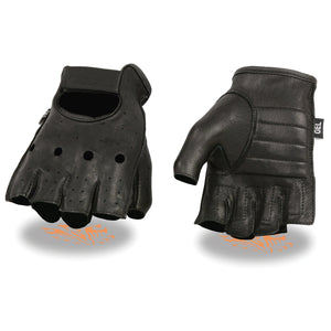 Men's Deerskin Fingerless Gloves w/ Gel Palm