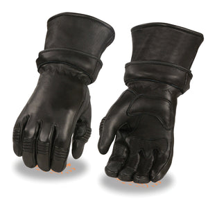Men's Deerskin Gauntlet Gloves w/ Zip Off Cuff, Gel Palm