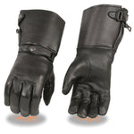 Men's Deerskin Thermal Lined Gauntlet Gloves w Snap Wrist & Cuff