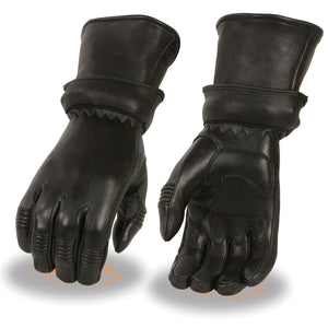 Ladies Deerskin Gauntlet Gloves w/ Zip Off Cuff, Gel Palm