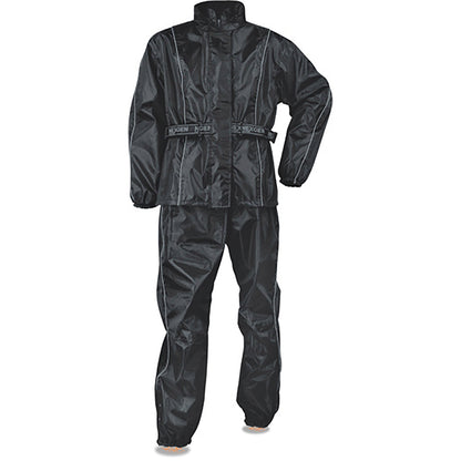Ladies’ Black Rain Suit – Oxford Nylon, Lightweight & Water-Resistant