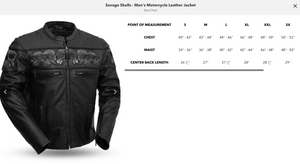 Savage Skulls - Men's Motorcycle Leather Jacket