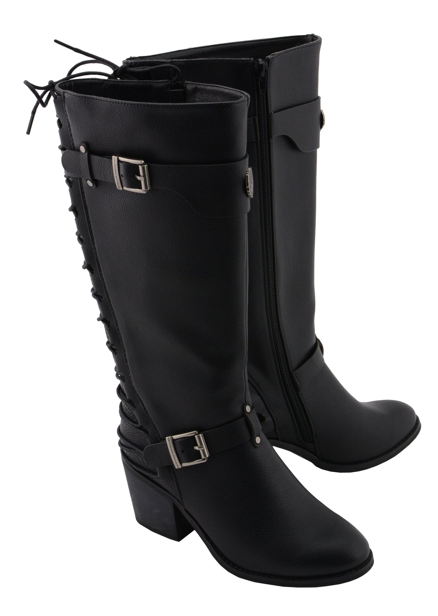 Women Back End Laced Riding Boot