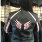 Pink Angel Wings Women Leather Jacke