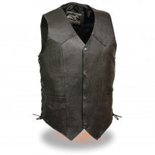 Men's Classic Side Lace Biker Vest