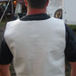 Men White Bullet proof style leather vest for bikers club