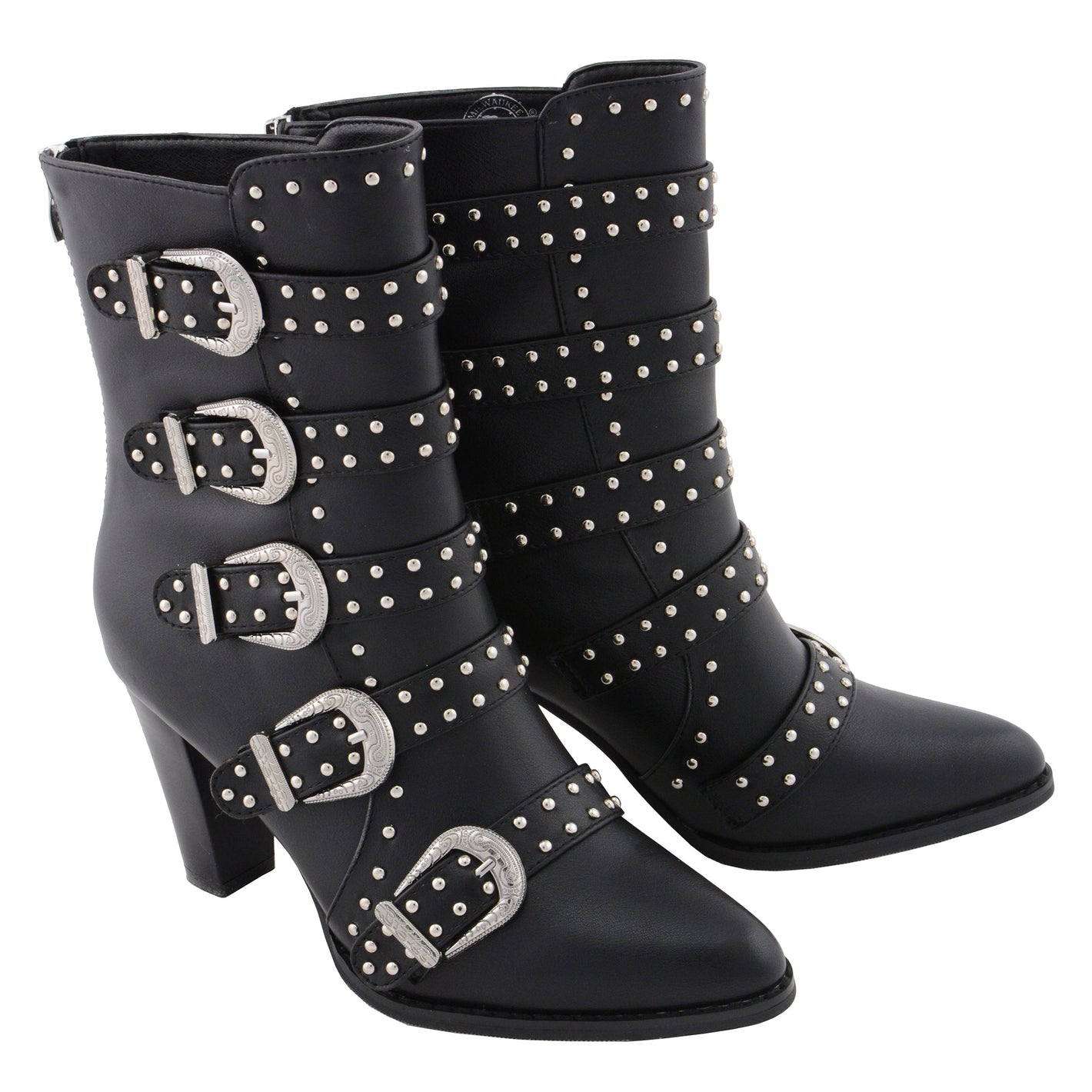 Ladies Buckle Up Boot w/ Studded Bling