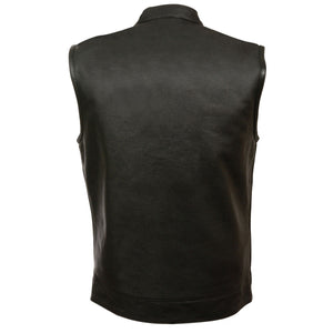Men's Open Neck Snap/Zip Front Club Style Vest