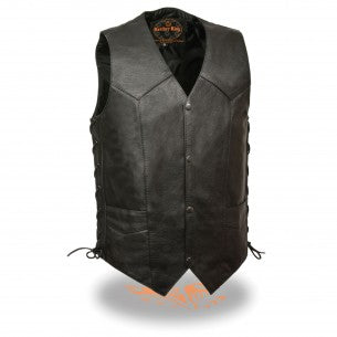 Men's Classic Side Lace Vest w/ Gun Pockets