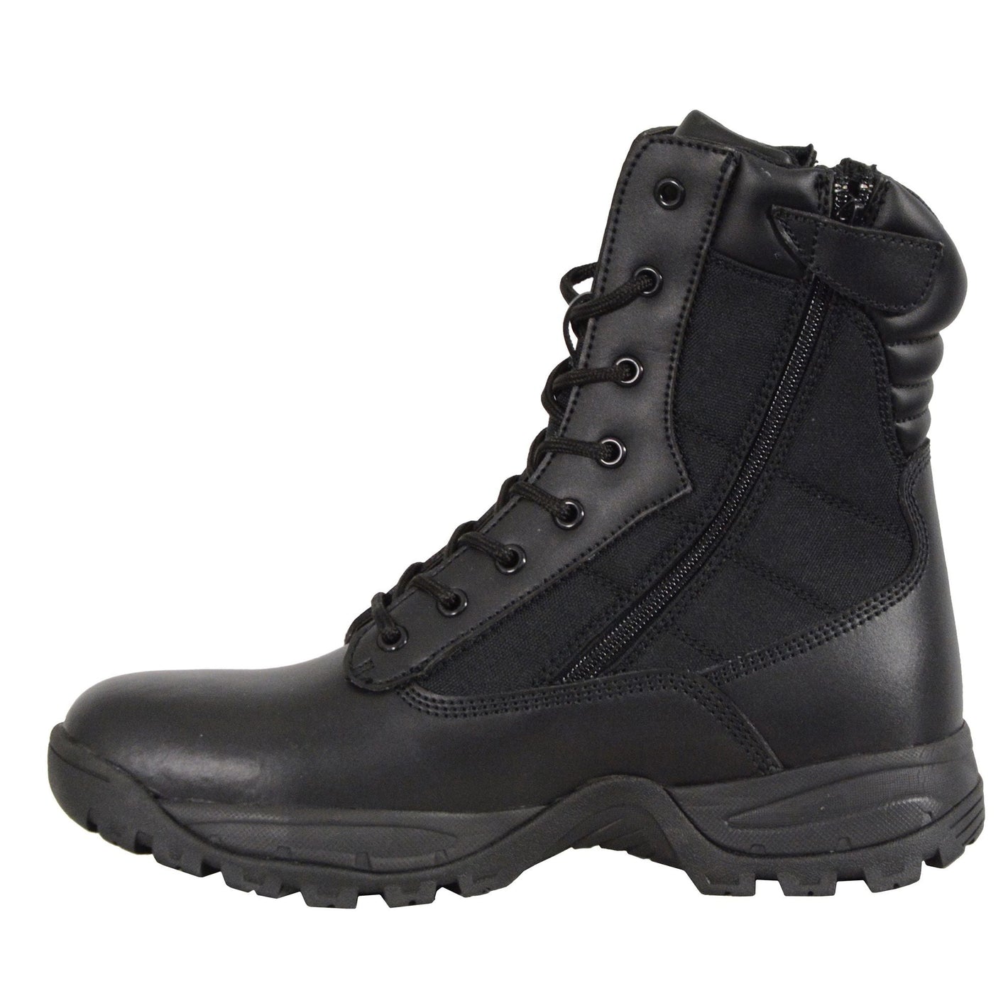 Men's 9" Leather Tactical Boot w/ Side Zipper