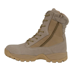 Men's 9" Leather Tactical Boot w/ Side Zipper