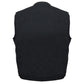 Men's Collarless Denim Club Vest w/ Hidden Zipper