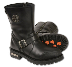 Milwaukee Leather Men's Classic Boots with Buckle Detail