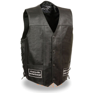 Men's Side Lace Eagle& Flag Pre-Patched Vest