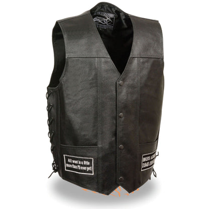 Men's Side Lace Eagle& Flag Pre-Patched Vest