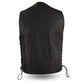 Men's Buffalo Nickel Leather Vest. Concealed Gun Pockets. Adjustable Side Lacing
