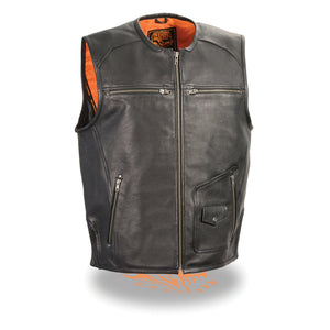Men's Zipper Front Vest w/ Side Stretch Flex