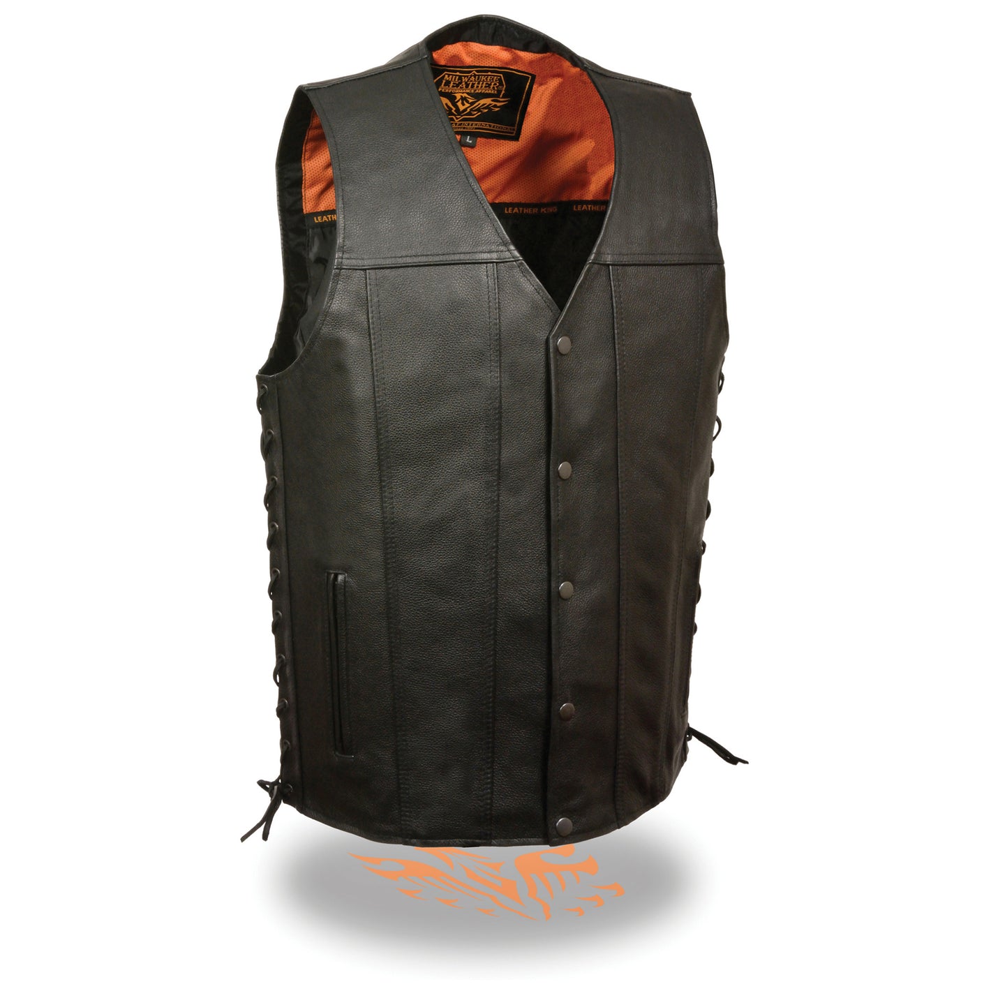 Men's Straight Bottom Side Lace Vest