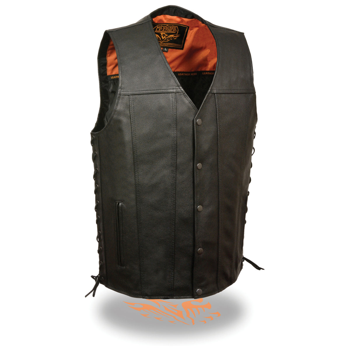 Men's Straight Bottom Side Lace Vest