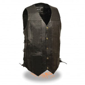 Men's 10 Pocket Side Lace Vest - Tall