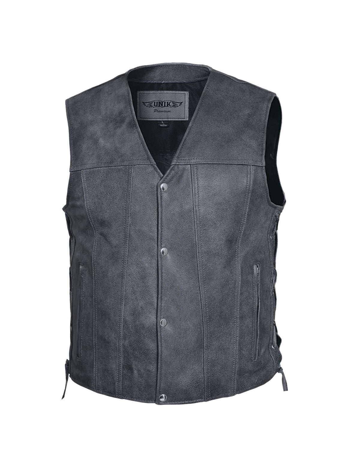 Men's Tombstone Gray Motorcycle Vest