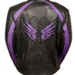Purple Angel Wings Women Leather Jacket