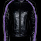 Purple Angel Wings Women Leather Jacket