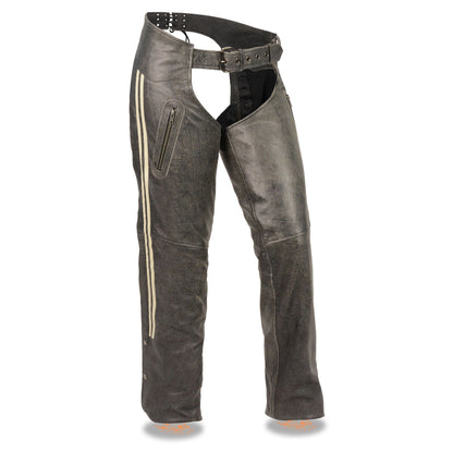 Women's Vintage Slate Chaps w/ Racing Stripes