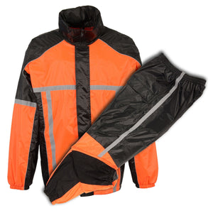 Men's Waterproof Rain Suit w/ Hi Vis Reflective Tape