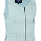 White Women Bullet Proof style Leather Motorcycle Vest for bikers Club Tactical