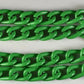 Motorcycle Leather Chain Vest Extender Biker Snap on - Extend your Vest (GREEN)