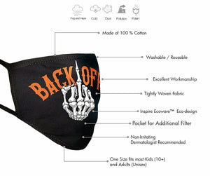 Face Mask 100% Cotton "THE FLIP" Motorcycle facemask for Bikers FMD1015