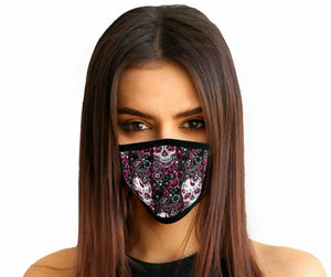 Face Mask 100% Cotton "SUGAR SKULL" Motorcycle facemask for Bikers FMD1011