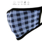 Face Mask 100% Cotton BLUE CHECKERED Motorcycle facemask for Bikers MP7924FM